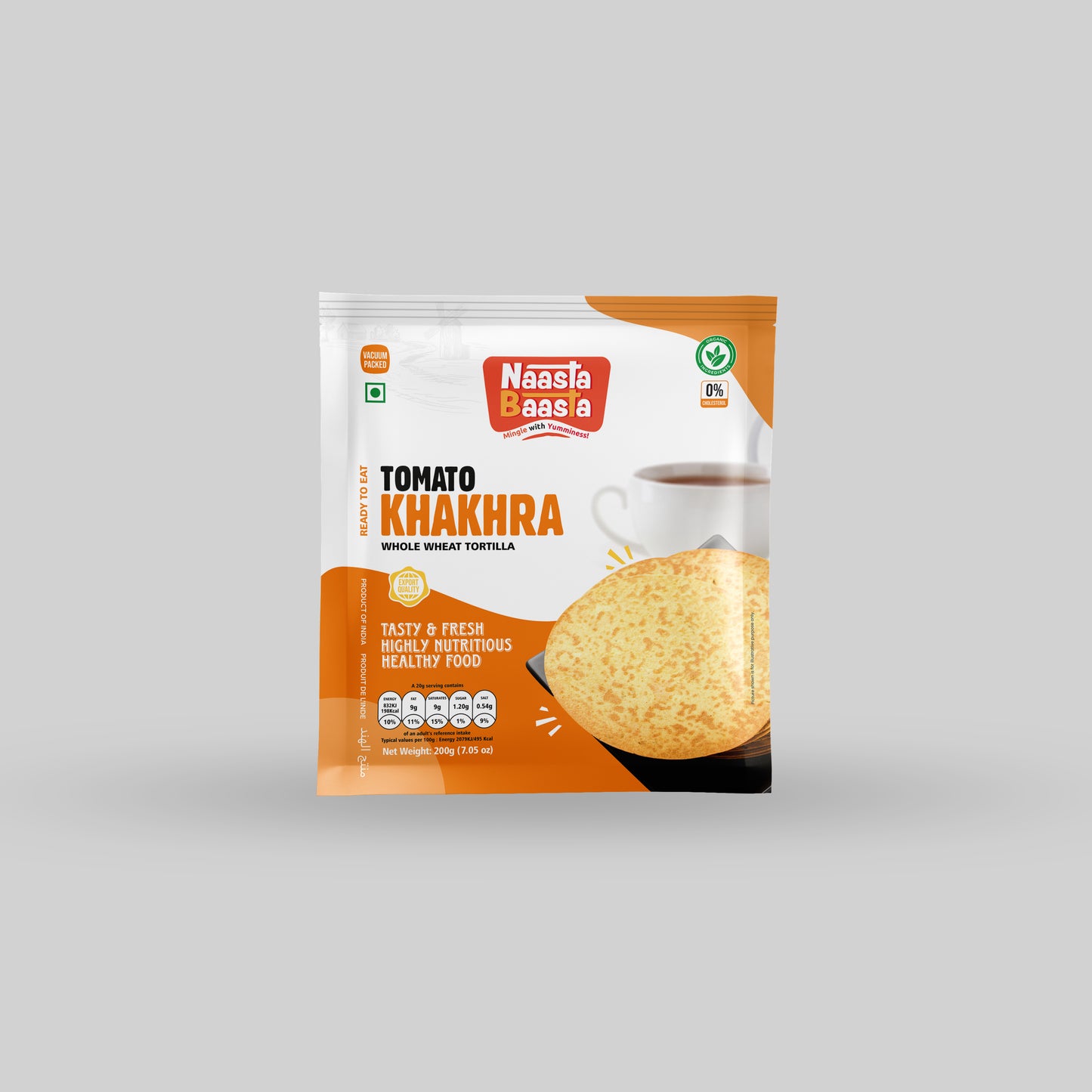 Tomato Khakhra - Whole Wheat Tortilla (200g)