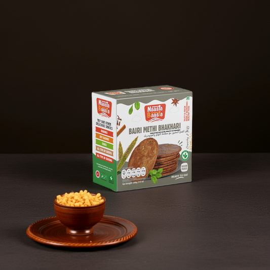 Bajri Methi Bhakhari - 200g (Vacuum Packed) | Naasta Baasta