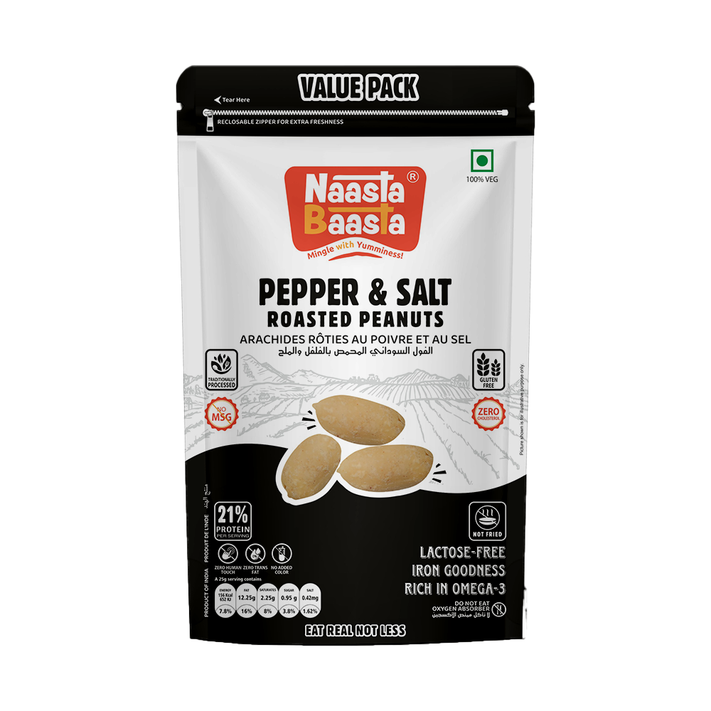 Pepper & Salt Roasted Peanuts - 140g Value Pack