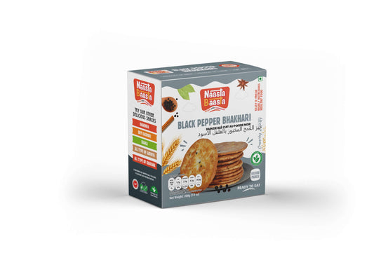 Black Pepper Bhakhari - 200g (Vacuum Packed) | Naasta Baasta