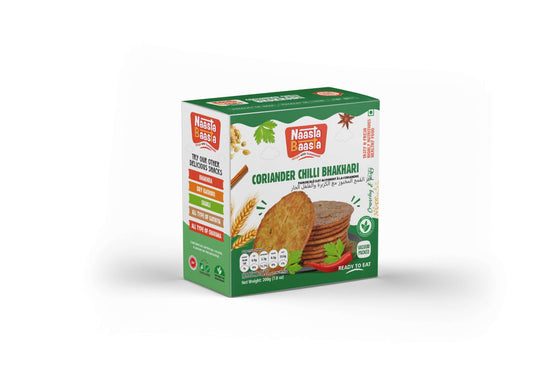 Coriander Chilli Bhakhari - 200g (Vacuum Packed) | Naasta Baasta