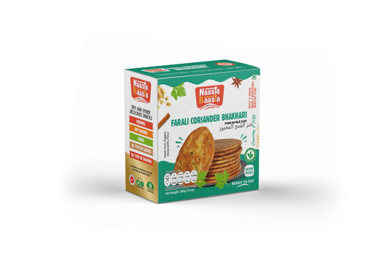 Rajgira Farali Coriander Bhakhari - 200g (Vacuum Packed) | Naasta Baasta