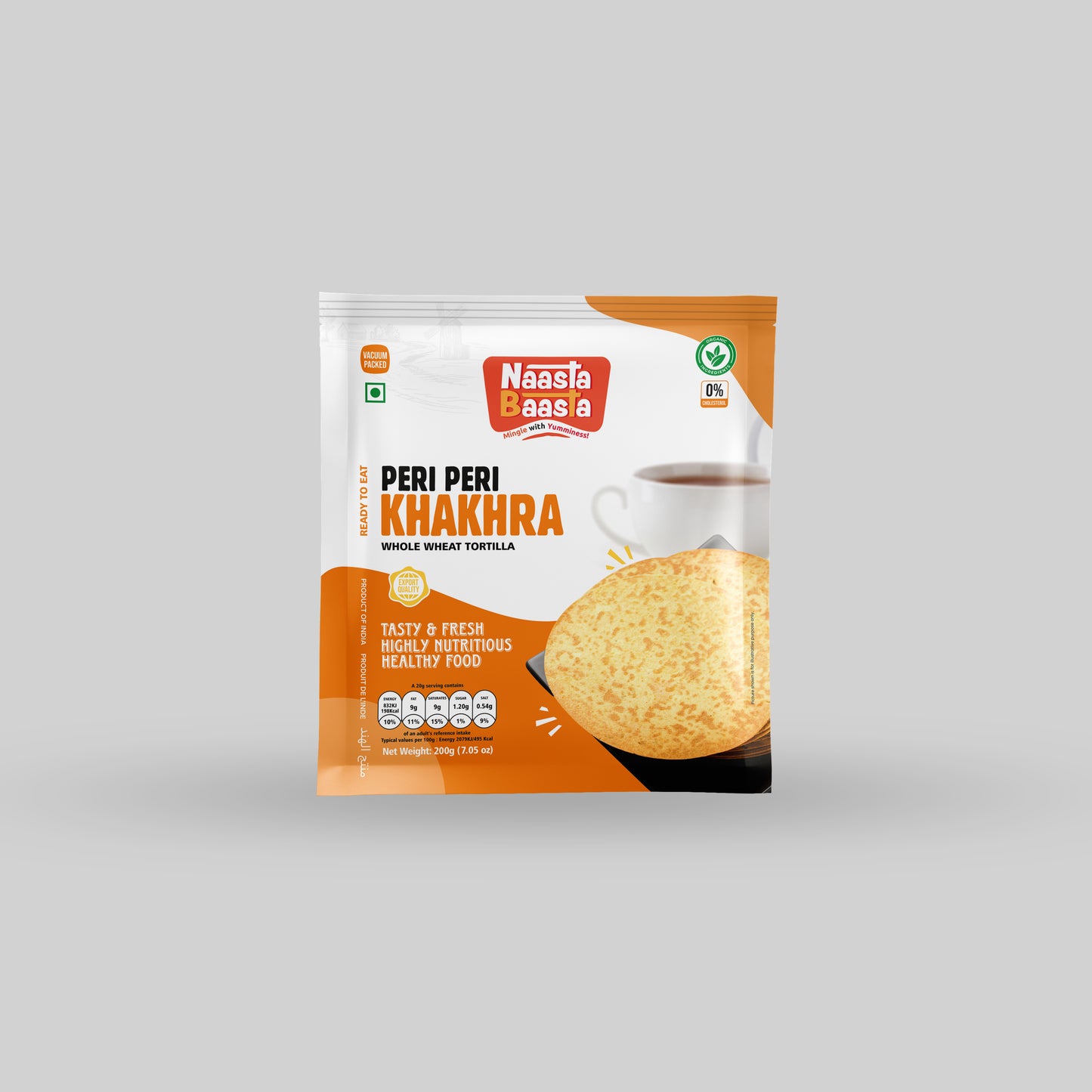 Peri Peri Khakhra - Whole Wheat Tortilla (200g)
