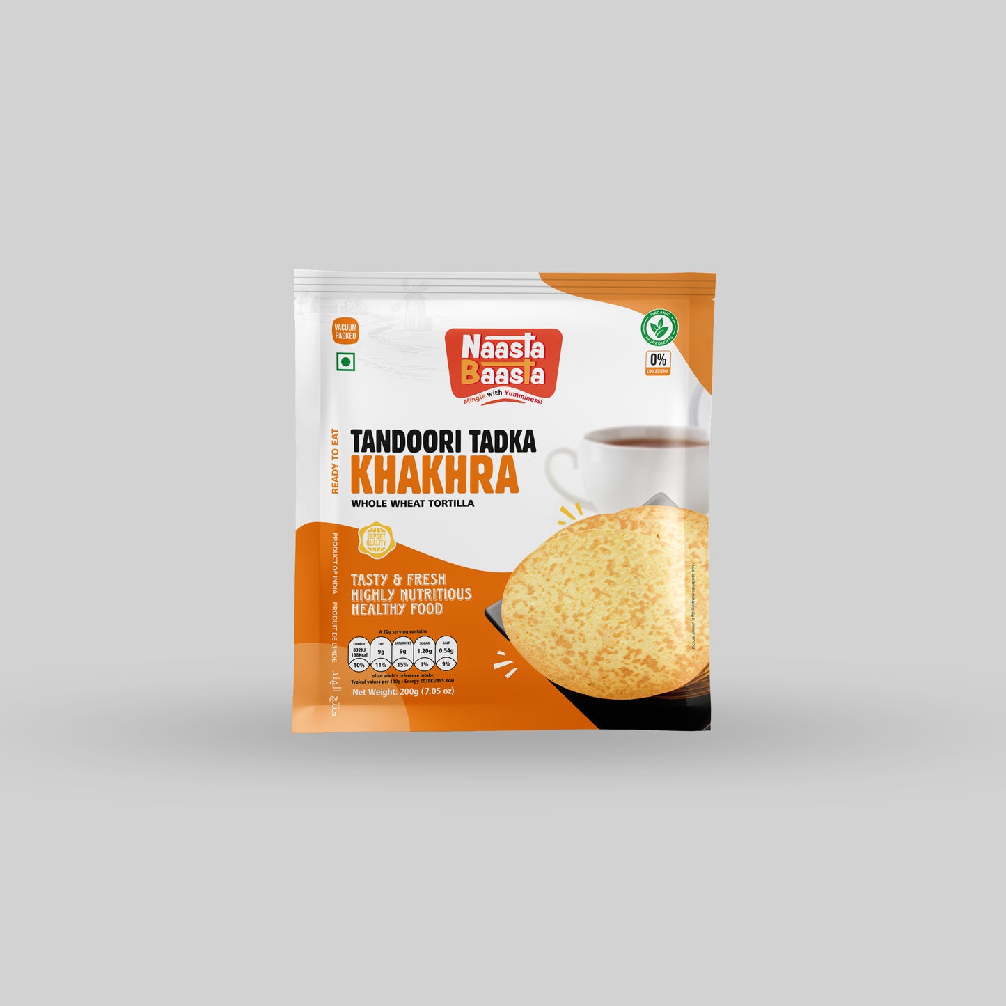 Tandoori Tadka Khakhra - Whole Wheat Tortilla (200g)